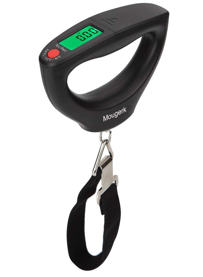 Mougerk 110lb 50kg Portable Digital Hanging Luggage Weight Scale Postal Scales, 2 AAA Batteries (Not Included) (Black) - Image 1